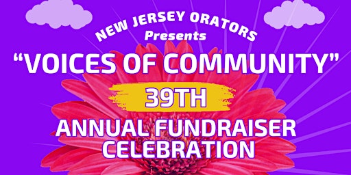Imagem principal do evento New Jersey Orators' "Voices of Community" 39th Annual Fundraiser