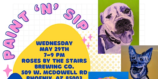 Image principale de Pop Art your Pet! Paint your Pet at Roses by the Stairs!