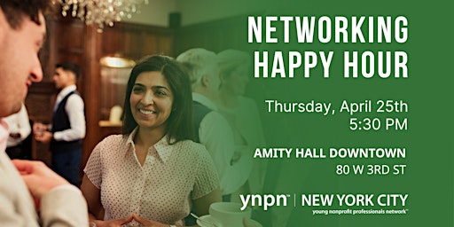 Primaire afbeelding van April Networking Happy Hour - Young Nonprofit Professionals Network NYC