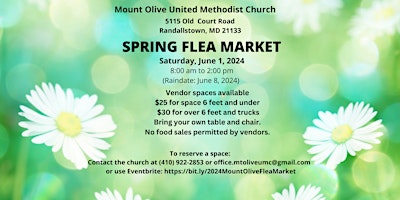 Image principale de Mount Olive Spring Flea Market 2024