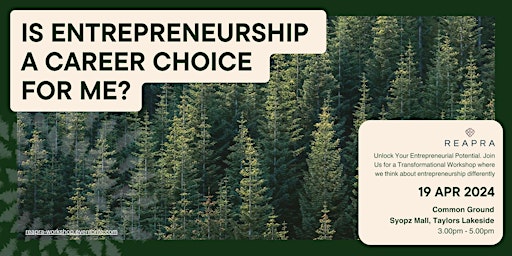 Image principale de Is entrepreneurship a career choice for me?