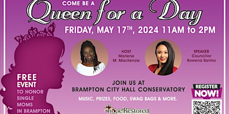 Single Moms Event - Queen for a Day