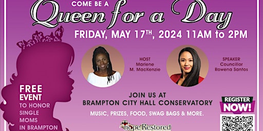 Image principale de Single Moms Event - Queen for a Day