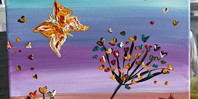 Imagem principal do evento Kids Paint Class - Butterflies and Whimsical Colours