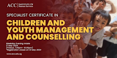 Imagen principal de Specialist Certificate for Children and Youth Counselling *FEE REQUIRED*