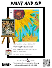 Van Gogh's Sunflower - Paint and Sip