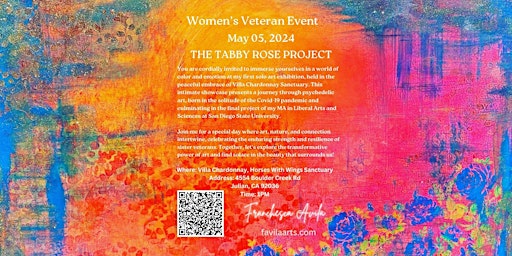 Image principale de A Women's Veteran Event: The Tabby Rose Project-A Solo Art Exhibition.