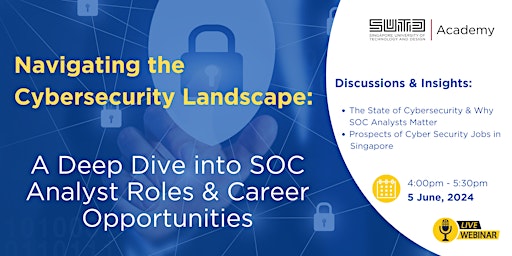 Imagem principal do evento Navigating the Cybersecurity Landscape: A Deep Dive into SOC Analyst Roles