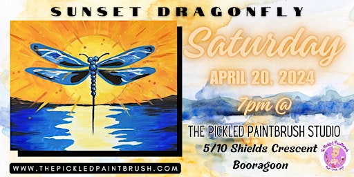 Imagem principal do evento Painting Class -  Sunset Dragonfly  - April 20, 2024