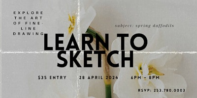 Imagen principal de Learn to Sketch Art Class: Fine-Line Daffodils