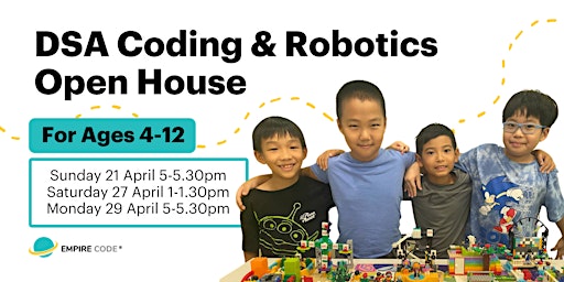 DSA Coding and Robotics Open House (April) primary image