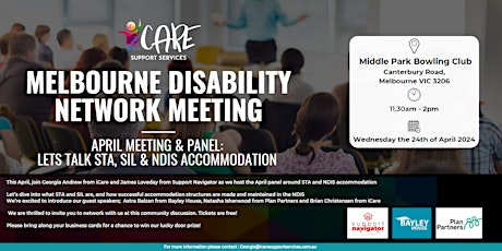 Melbourne Disability Network Meeting | April