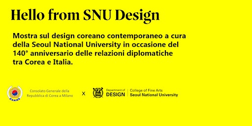 Hello from SNU Design: 140th Anniversary of Korea-Italy Relations  primärbild