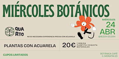 Image principale de Miércoles Botánicos - Plantas con acuarela