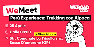 WeMeet | Perù Experience: Trekking con Alpaca primary image