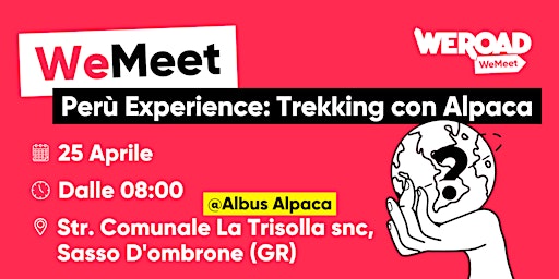 Hauptbild für WeMeet | Perù Experience: Trekking con Alpaca
