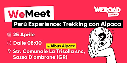 Primaire afbeelding van WeMeet | Perù Experience: Trekking con Alpaca