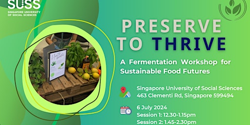 Image principale de Workshop: Preserve to Thrive