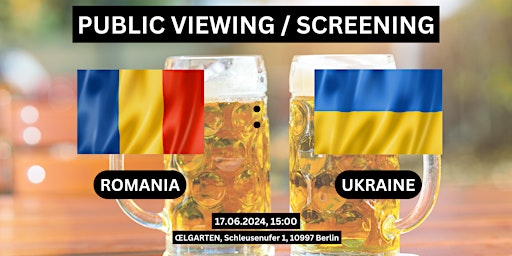 Imagem principal do evento Public Viewing/Screening: Romania vs. Ukraine