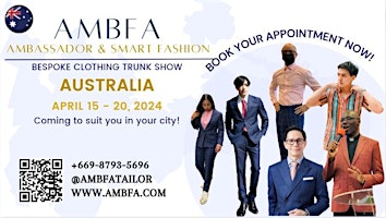 Primaire afbeelding van Tailored in Australia: The Bespoke Clothing Suit Event