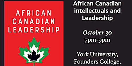 African Canadian intellectuals and Leadership primary image