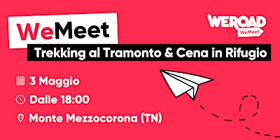 WeMeet | Trekking al Tramonto & Cena in Rifugio primary image