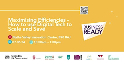 Imagem principal do evento Maximising Efficiencies - How to use Digital Tech to Scale and Save