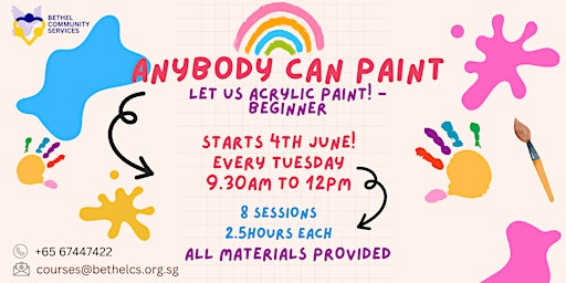 Imagem principal do evento Anybody Can Paint (Series): Acrylic Paint – Beginner