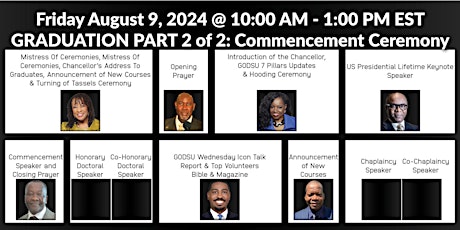 Graduation Part 2 of 2: Ceremony August 9, 2024