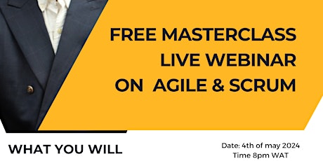 Free masterclass live webinar on  Agile & Scrum