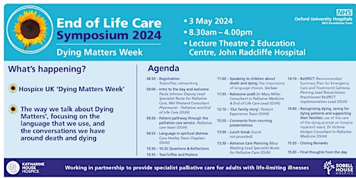 Image principale de End of Life Care Symposium Dying Matters Week 2024