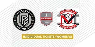 PICKERING FC L1O WOMEN VS UNIONVILLE MILLIKEN SC WOMEN primary image