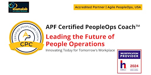 Imagen principal de APF Certified PeopleOps Coach™ (APF CPC™) Sep 04-07, 2024