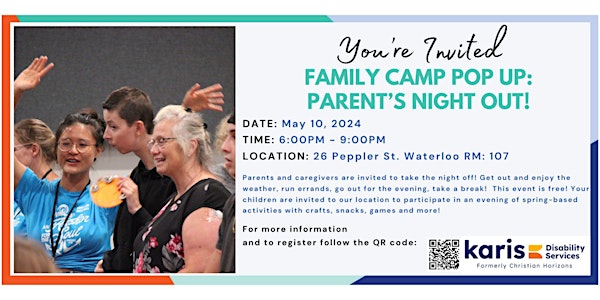 Family Camp Pop-up-Parent’s Night Out