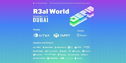 Imagen principal de R3al World @ Token2049 Dubai