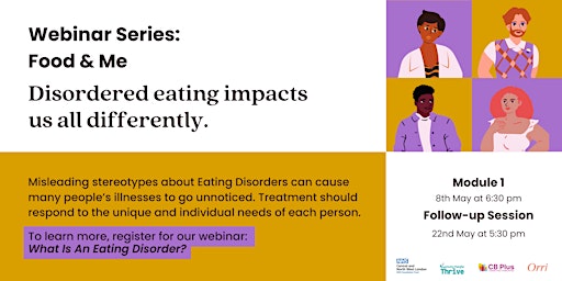 Imagen principal de Food & Me Webinar Series: Module 1 - Introduction to Eating Disorders
