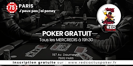 Imagem principal de Soirée RedCactus Poker X J'peux pas j'ai poney à PARIS (75)