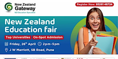 Primaire afbeelding van New Zealand Education Fair Pune - 26 April 2023 JW Marriott