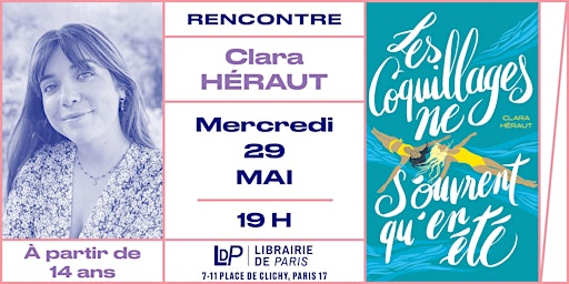 Imagem principal do evento Littérature Jeunesse : Clara Héraut