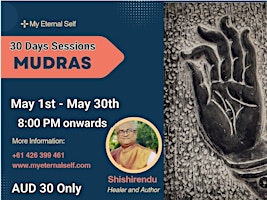 Primaire afbeelding van 30 Days of Mudra Mas`tery: Unlocking the Power of Hand Gestures