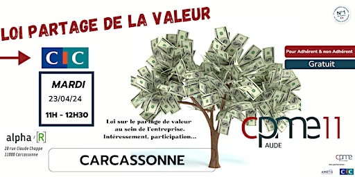 Immagine principale di Rencontre Entrepreneurs by CPME11 - Mardi 23 Avril 