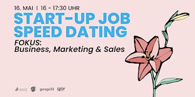 Primaire afbeelding van Start-up Job Speed Dating – Fokus: Business, Marketing & Sales