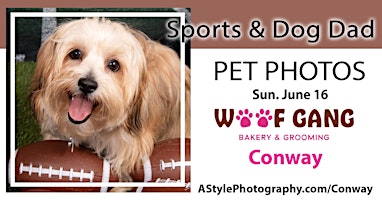 Imagem principal do evento Dog Dad's and Sports Pet and Family Photos Woof Gang Bakery Conway