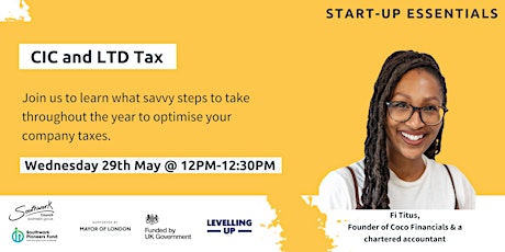 Start-up Essentials: CIC and LTD Tax primary image