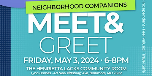 Hauptbild für Neighborhood Companions Meet and Greet