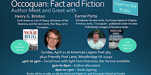 Image principale de Occoquan: Fact & Fiction: Local Authors Meet & Greet