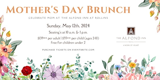 Imagem principal do evento Mother's Day Brunch at The Alfond Inn