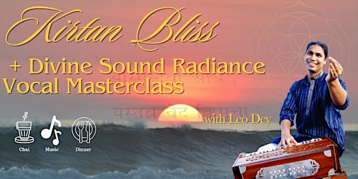 Imagem principal de An Evening of Kirtan Bliss + Divine Sound Radiance Vocal Masterclass