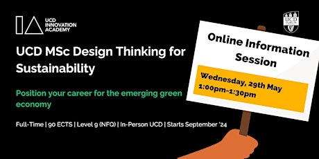 MSc in Design Thinking for Sustainability - Information Session