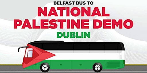 Belfast Bus to Dublin Palestine March  primärbild